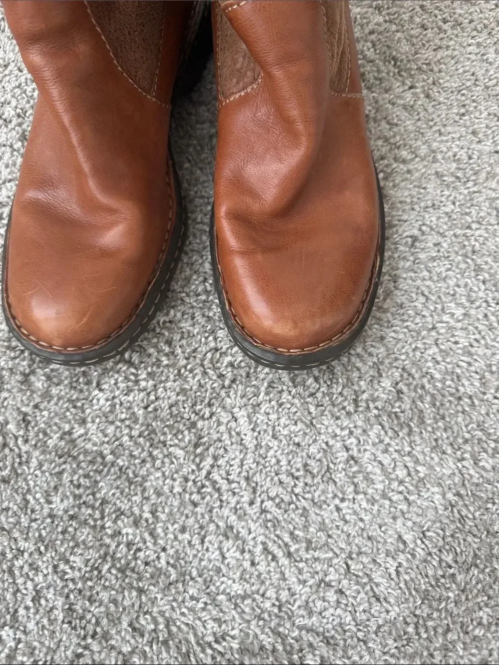 Born Tall Shearling-Trim Boots - Brown